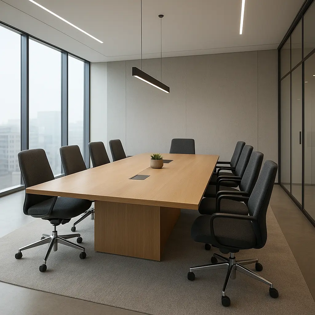 Besprechungsraum mit Meetingtisch und Bürostühlen
